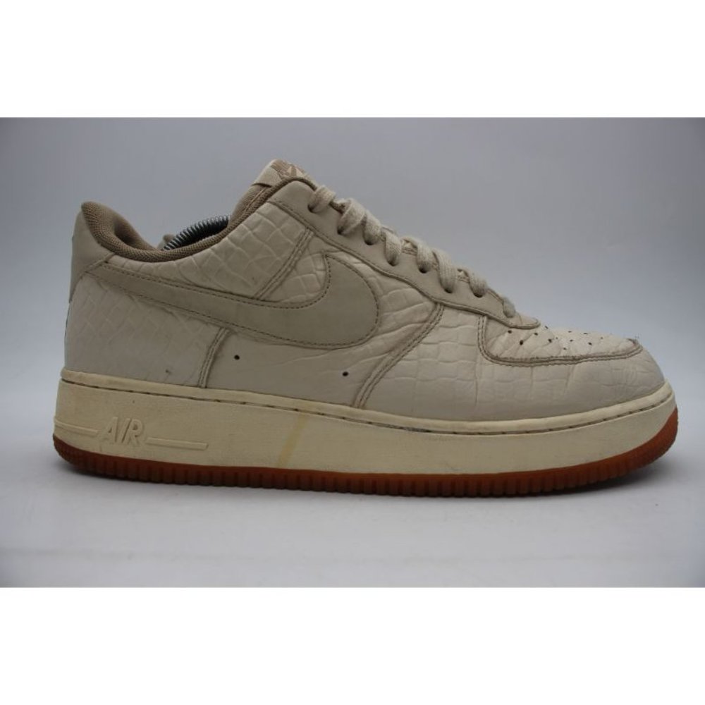 Nike Air Force 1 '07 Premium Women's Size 12 Oatmeal Khaki Gum Shoes 616725-112